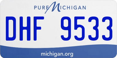 MI license plate DHF9533