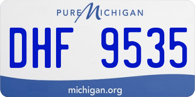 MI license plate DHF9535