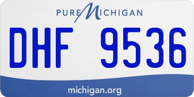 MI license plate DHF9536