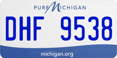 MI license plate DHF9538