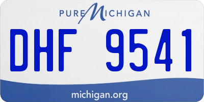 MI license plate DHF9541