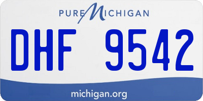 MI license plate DHF9542