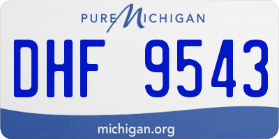 MI license plate DHF9543