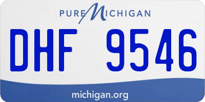 MI license plate DHF9546