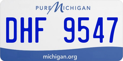 MI license plate DHF9547