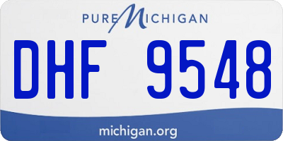 MI license plate DHF9548