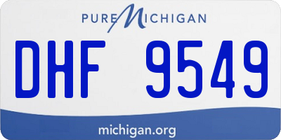 MI license plate DHF9549