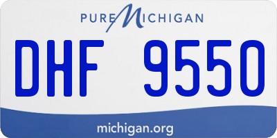 MI license plate DHF9550