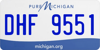 MI license plate DHF9551