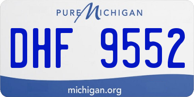 MI license plate DHF9552