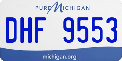 MI license plate DHF9553