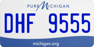 MI license plate DHF9555