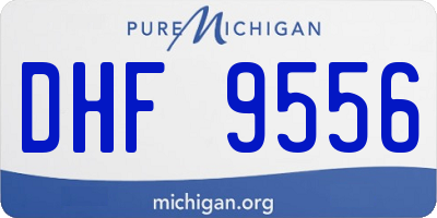 MI license plate DHF9556
