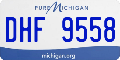 MI license plate DHF9558