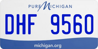 MI license plate DHF9560