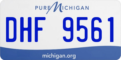 MI license plate DHF9561