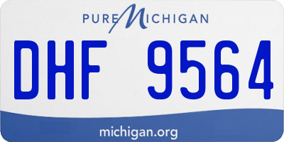 MI license plate DHF9564
