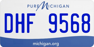 MI license plate DHF9568