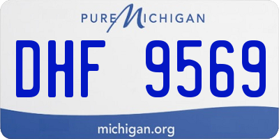 MI license plate DHF9569