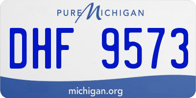 MI license plate DHF9573