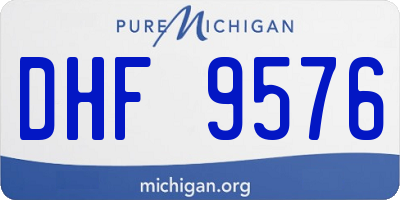 MI license plate DHF9576