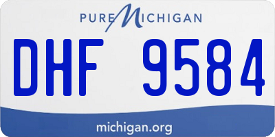 MI license plate DHF9584
