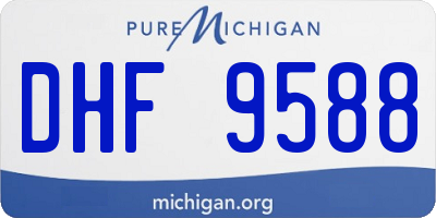 MI license plate DHF9588