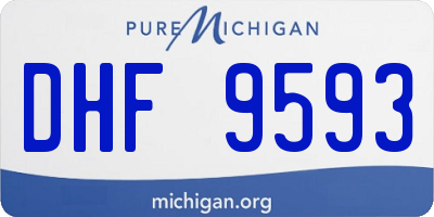 MI license plate DHF9593