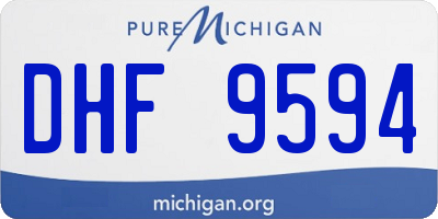 MI license plate DHF9594