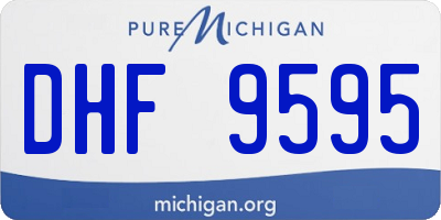 MI license plate DHF9595