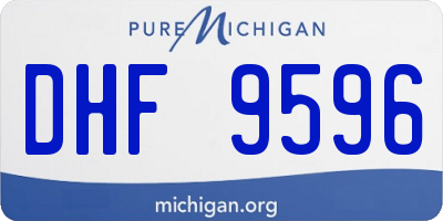 MI license plate DHF9596