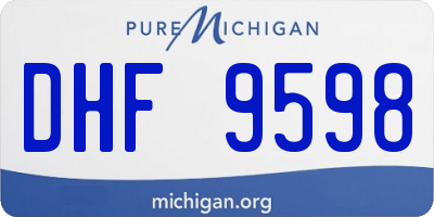 MI license plate DHF9598