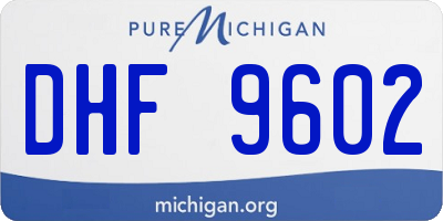 MI license plate DHF9602