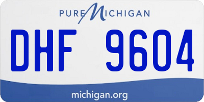 MI license plate DHF9604