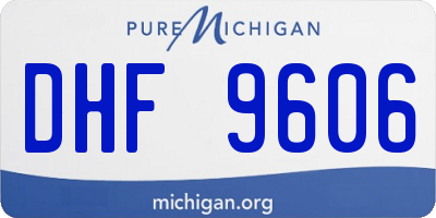 MI license plate DHF9606