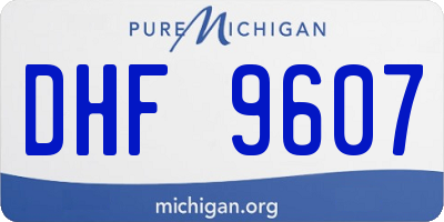 MI license plate DHF9607
