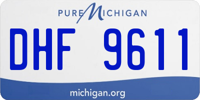 MI license plate DHF9611