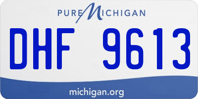 MI license plate DHF9613
