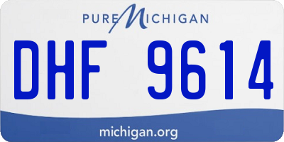 MI license plate DHF9614