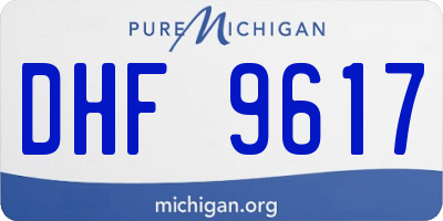 MI license plate DHF9617