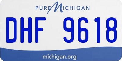 MI license plate DHF9618