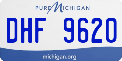 MI license plate DHF9620