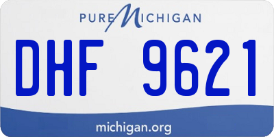 MI license plate DHF9621