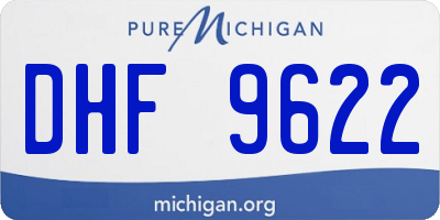 MI license plate DHF9622