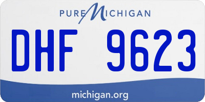 MI license plate DHF9623