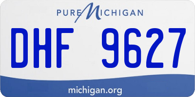MI license plate DHF9627