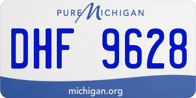 MI license plate DHF9628