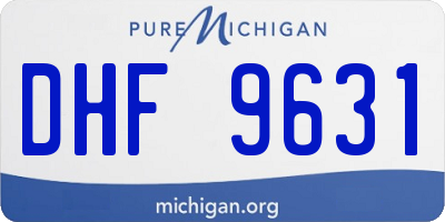 MI license plate DHF9631