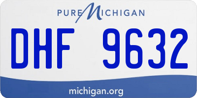 MI license plate DHF9632