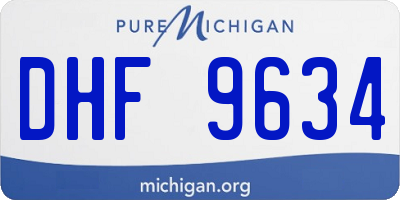MI license plate DHF9634